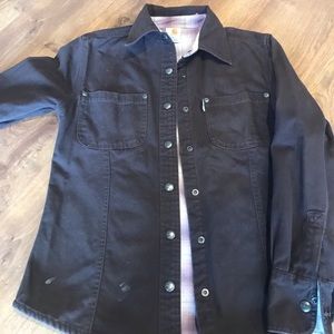 Carhart flannel canvas shirt jacket